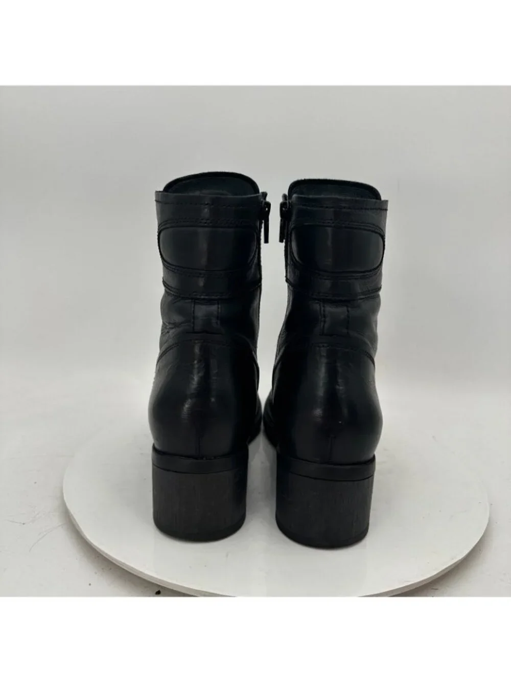 Wolky Women Size EU 41 US 9.5 Black Leather Lace Up Side Zip Ankle Boot